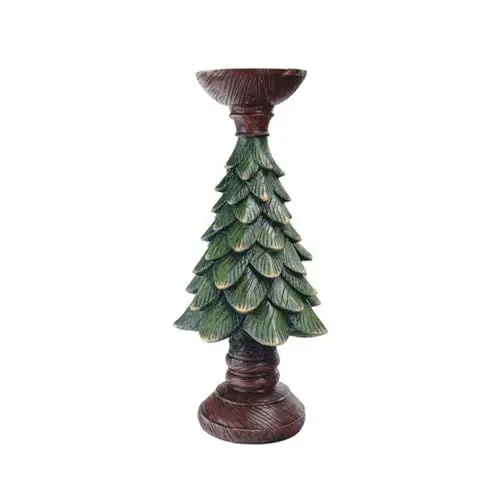 Produktbild: Weihnachtskerzenhalter, Weihnachtsbaum-Kerzenständer, Weihnachts-Tischdekoration, Kerzenständer aus Kunstharz für Stumpenkerzen, Weihnachtsbaum-Figuren, Candelabros für Drinnen