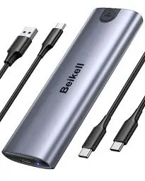 Produktbild: Beikell NVMe M.2 SSD Gehäuse Werkzeuglos 10Gbps USB 3.2 Gen 2 NVMe zu USB Gehäuse Adapter für NVMe PCIe M-Key/M+B Key, Kompatibel mit 2230/2242/2260/2280, mit USB C zu C- und USB-A-zu-C-Kabel
