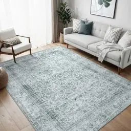 Produktbild: BEIMO Boho Teppich Wohnzimmer Schlafzimmer Vintage Waschbare Teppich Kurzflor rutschfest Teppiche für Küche 200X290CM