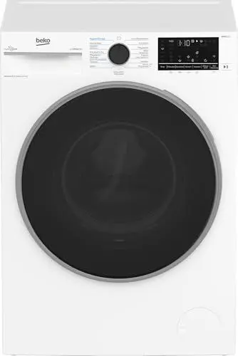 Produktbild: Beko B3DFT512447W freistehender Waschtrockner, 12 kg Waschen, 8 kg Trocknen, allergikergeeignet, Touch-Display mit Startzeitvorwahl 0-24 h, Bluetooth, Dampffunktion, Nachlegefunktion, Weiß