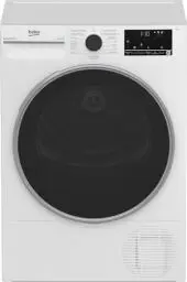 Produktbild: Beko B3T42249S Wärmepumpentrockner, Wäschetrockner, 8 kg, allergikergeeignet, Hygiene Trocknen & Hygiene Auffrischen, SteamCure Dampffunktion, 15 Programme, Express, Weiß