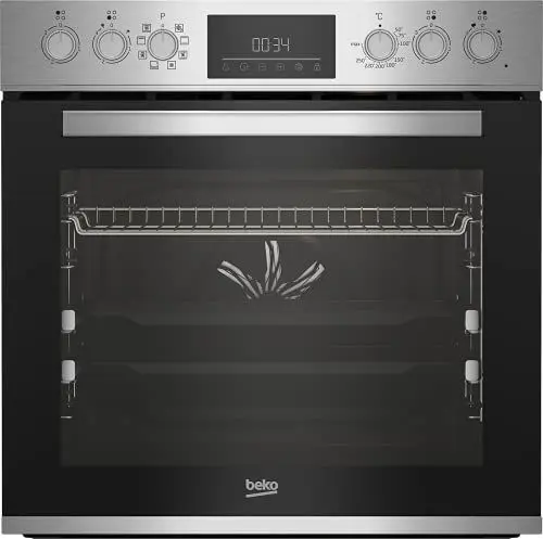 Produktbild: Beko BBUM12328X Einbauherdset AeroPerfect Glaskeramik-Kochfeld 8 Heizarten SteamShine-Reinigungsfunktion Edelstahl