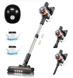 Produktbild: Belife Akku Staubsauger, 35KPa Staubsauger kabellos, Stabstaubsauger 40 min Laufzeit, 6-in-1 Akkusauger kabellos, Stielstaubsauger LED-Anzeige, Handstaubsauger für Hartboden Teppich Tierhaare Auto