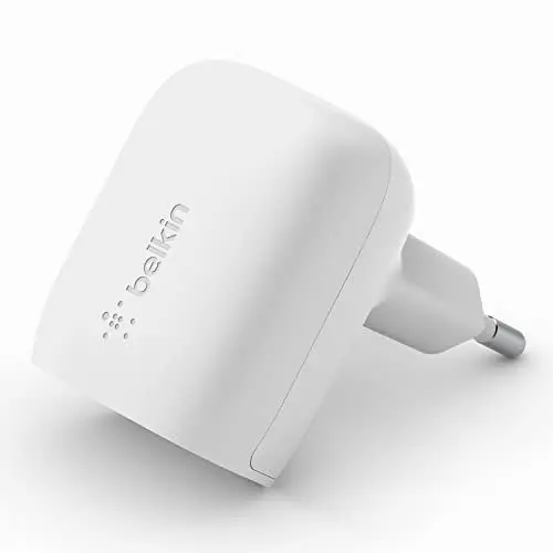 Produktbild: Belkin 20-W-USB-C Power Delivery Schnellladegerät, USB Ladegerät, zertifiziert für USB-C PD 3.1 PPS, kompaktes Format für iPhone 16, iPhone 15, Plus, Pro, Pro Max, iPad, Samsung Galaxy, Pixel