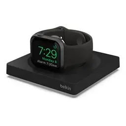 Produktbild: Belkin Apple Watch Ladegerät, MFi-zertifiziertes drahtloses Ladepad mit Weckermodus, minimalistisches Design, inklusive USB-C-Kabel für die Apple Watch Series 8, Series 7, Series 6, Ultra und mehr