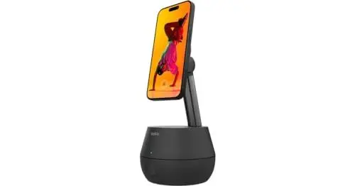 Produktbild: Belkin Auto-Tracking-Ständer Pro mit DockKit, Handyhalterung mit Ladefunktion kompatibel mit MagSafe, kabelloses Laden 15W, 360-Grad-Tracking, 1,5-m-Kabel, iOS-Integration für iPhone 16, 15, 14, 13