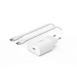 Produktbild: Belkin BoostCharge 25-W-Ladegerät mit PPS, USB-C Power Delivery, USB C Ladegerät, Schnellladegerät für das iPhone 16, iPhone 15, Samsung Galaxy, Pixel, iPad – USB-C/USB-C-Kabel enthalten