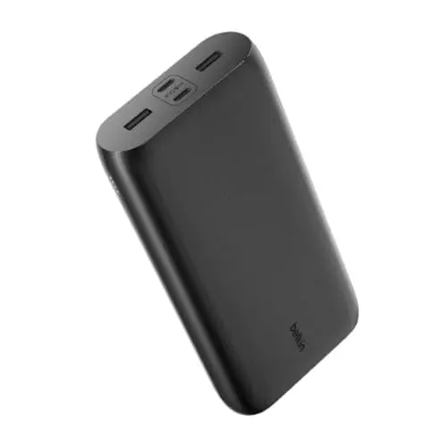 Produktbild: Belkin BoostCharge 4-Port Powerbank 26K, Akkupack mit USB-C- und USB-A-Anschlüssen, Schnellladen mit USB-C Power Delivery, tragbares Ladegerät für iPhone 16, 15, 14, iPad Pro, Galaxy S24, S23, Pixel