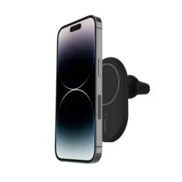 Produktbild: Belkin BoostCharge drahtloser magnetischer Kfz-Telefon-Halter, Kfz ladegerät, Auto Ladegerät, kompatibel mit MagSafe-fähigem iPhone 16, iPhone 15, iPhone 14, iPhone 13, iPhone 12 (inkl. Kabel)