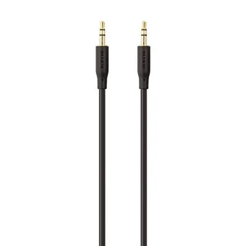 Produktbild: Belkin F3Y117bt2M Klinke Audio Anschlusskabel (1x Klinkenstecker 3.5mm - 1x Klinkenstecker 3.5 mm), Schwarz, 2 m