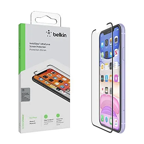 Produktbild: Belkin InvisiGlass Ultracurve Displayschutz für iPhone 11 - 40% stärker als Hartglas, 9H Oberflächenhärte - 1 Stück