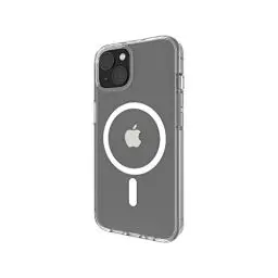 Produktbild: Belkin MagSafe-kompatible Hülle für das iPhone 13 mit antimikrobieller Beschichtung, integrierten Magneten, UV-beständigen Materialien und erhöhten Rändern zum Schutz der Kamera - durchsichtig