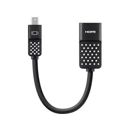Produktbild: Belkin Mini DisplayPort-/HDMI-Adapter (geeignet für 4K-Auflösung, Macbook Air, Macbook Pro und andere Mini DisplayPort-Geräte) schwarz