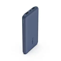 Produktbild: Belkin USB-C-Powerbank (10.000 mAh, 1 USB-C-Port und 2 USB-A-Ports zum Laden von iPhone, AirPods, iPad, Android- oder Anderen Geräten mit bis zu 15 W) - Blau