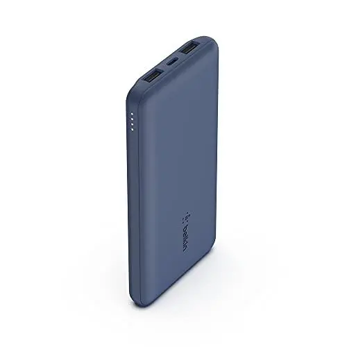 Produktbild: Belkin USB-C-Powerbank (10.000 mAh, 1 USB-C-Port und 2 USB-A-Ports zum Laden von iPhone, AirPods, iPad, Android- oder Anderen Geräten mit bis zu 15 W) - Blau