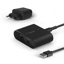 Produktbild: Belkin SoundForm Connect AirPlay 2 (Audio-Adapter für drahtloses Streaming mit optischen und 3,5-mm-Lautsprecher-Eingängen für iPhone, iPad, und andere AirPlay-fähige Geräte)