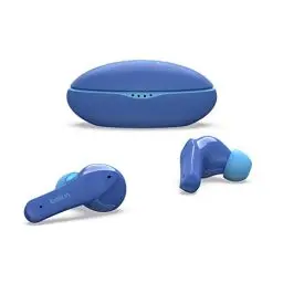 Produktbild: Belkin SOUNDFORM Nano, Bluetooth-Kopfhörer für Kinder, kabellos, 85-dB-Begrenzung zum Gehörschutz, Online-Unterricht, Schule, IPX5-zertifiziert, 24 Std – Blau, One Size, PAC003btBL