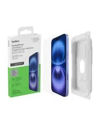 Produktbild: Belkin ScreenForce UltraGlass 2 antimikrobielle iPhone 15 Plus, Display-Schutzfolie, kratzfest, dünnes Glas, in Tests bestätigter Härtegrad 9H für iPhone 15 Plus/14 Pro Max, blasenfreien Anbringung