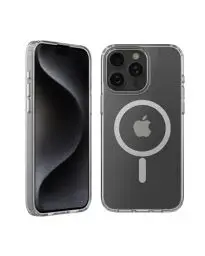 Produktbild: Belkin SheerForce antimikrobielle, mit MagSafe kompatible Handyhülle für iPhone 15 Pro Max, durchsichtige iPhone 15 Pro Max Hülle mit integrierten Magneten, erhöhten Rändern zum Schutz des Kamera