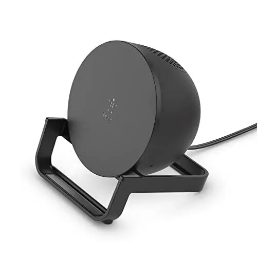 Produktbild: Belkin SoundForm Charge, drahtloses Ladegerät mit Lautsprecher, Bluetooth Speaker mit drahtlosem Ladeständer·· laden und gleichzeitig Musik hören, Videos streamen und Videogespräche führen – Schwarz