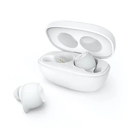 Produktbild: Belkin SoundForm Immerse True Wireless In-Ear-Kopfhörer, hybrides ANC, drahtloses Laden, IPX5-Wasserschutz, Wo ist? von Apple Weiß