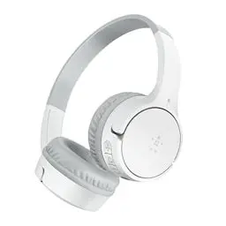Produktbild: Belkin SoundForm Mini drahtloser Kinder-On-Ear-Kopfhörer mit integriertem Mikrofon zum Online-Lernen, für Schule und Reisen, kompatibel mit iPhones, iPads, Galaxy- und Anderen Geräten- Weiß