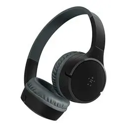 Produktbild: Belkin SoundForm Mini drahtloser Kinder-On-Ear-Kopfhörer mit integriertem Mikrofon zum Online-Lernen, für Schule und Reisen, kompatibel mit iPhones, iPads, Galaxy- und anderen Geräten- Schwarz