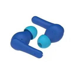 Produktbild: Belkin SoundForm Nano 2 Bluetooth In-Ear Kinderkopfhörer mit integriertem Mikrofon, 28 Std. Akkulaufzeit, Lautstärkebegrenzung auf 85 dB, wasserfest nach IPX5, für iPhone, iPad, Galaxy usw. – Blau