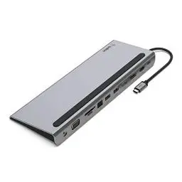 Produktbild: Belkin USB-C-Hub, 11-in-1-MultiPort-Adapter-Dock mit 4K-HDMI, DisplayPort, VGA, und 100 W zum Laden, 3x USB A, Gigabit-Ethernet, SD, MicroSD, 3,5-mm-Klinke für Geräte wie MacBook* Pro, Air, XPS