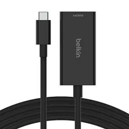 Produktbild: Belkin USB-C-auf-HDMI 2.1-Adapter mit 11-cm-Kabel für 8K bei 60 Hz, 4K bei 144 Hz, HDR, HBR3, DSC, HDCP 2.2, „USB-IF“, für USB-C-Geräte wie MacBook, iPad Pro