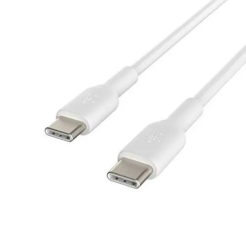 Produktbild: Belkin USB-C-auf-USB-C-Ladekabel, USB C Kabel, Schnellladekabel für iPhone 16, iPhone 15, Samsung Galaxy S24, S24+, S24 Ultra, Note, Google Pixel, iPad Pro, iPad mini, Nintendo Switch, 2 m – Weiß