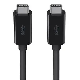 Produktbild: Belkin - USB-C 3.0 Kabel - 5Gbps, 4K, 100W - 2M - Schwarz (USB-IF zertifiziert) F2CU049bt2M-BLK