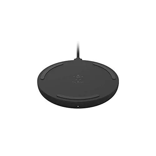 Produktbild: Belkin drahtloses BoostCharge Ladegerät, 10 W (Qi-zertifiziertes schnelles drahtloses Ladegerät für das iPhone oder Geräte von Herstellern wie Samsung und Google), Schwarz