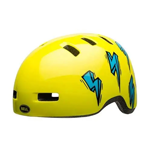 Produktbild: BELL Unisex Jugend Lil Ripper Fahrradhelme, Hi-Viz/Blue Bolt 21, Einheitsgröße