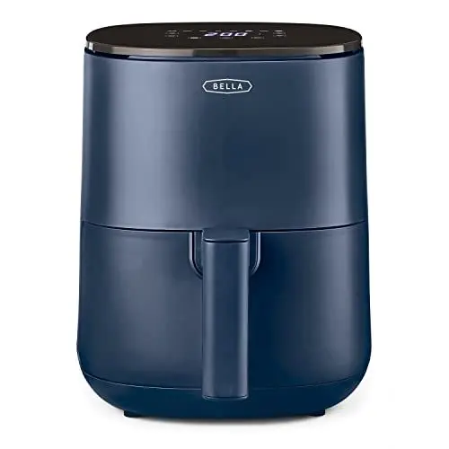 Produktbild: BELLA 3 L Touchscreen-Luftfritteuse, ölfreies Frittieren, Spülmaschinenfeste Antihaft-Pfanne und Frittiergestell für Einfache Reinigung, Mattblau, Blau