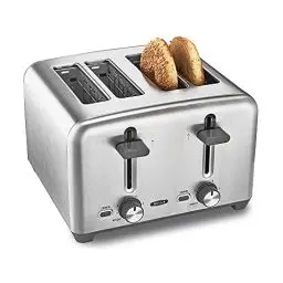 Produktbild: BELLA 4-Scheiben-Toaster mit extra breiten Toastschlitzen und herausnehmbarem Krümelfach – 6 Bräunungsstufen, Abschaltautomatik und Aufwärmfunktion – Toastbrot, Bagel und Waffeln