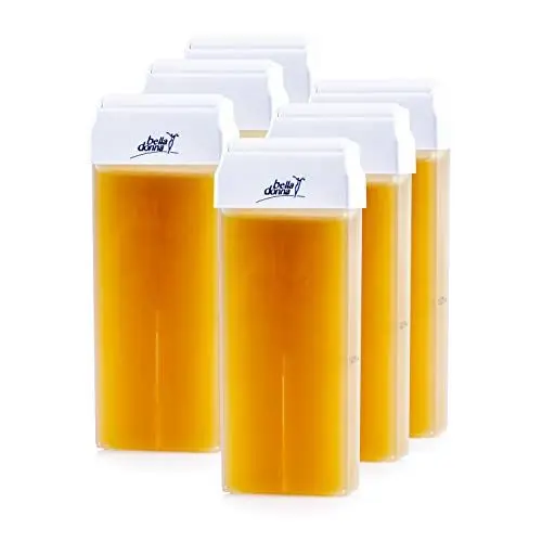 Produktbild: Bella Donna „Honey” Glatte Warmwachspatronen zum Aufrollen zur Haarentfernung, 6 x 100 ml – Sanft zu empfindlicher Haut
