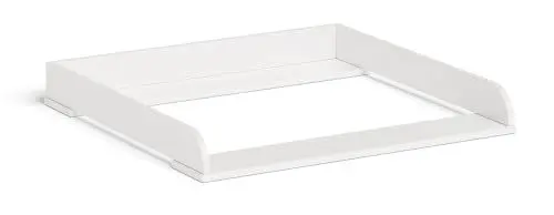 Produktbild: Bellabino Oti Wickelaufsatz – Wickeltischaufsatz für Malm, Hemnes, Nordli Kommoden – hochwertiger Aufsatz für Wickeltisch in weiß – 10 x 74 x 80 cm