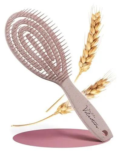 Produktbild: BellaValentino Haarbürste ohne Ziepen – Entwirrbürste für Damen, Herren & Kinder – Detangler Bürste – Perfekt für Locken, lange, kurze & nasse Haare – Nachhaltige Haarpflege – hitzebeständig