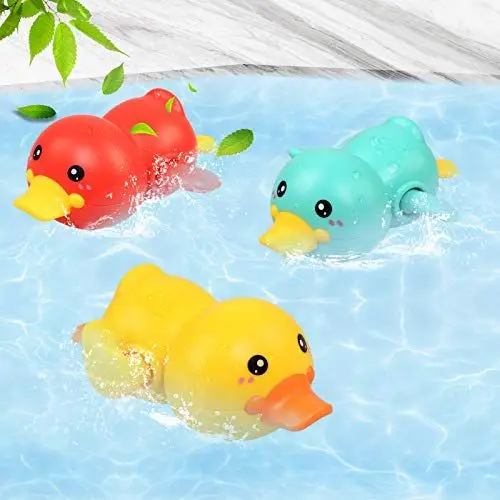 Produktbild: BelleStyle Badewannenspielzeug, Spielzeug für die Badewanne, Schwimmende Badespielzeug Baby, Wasserspiel für Kinder, Baby Spielzeug für 0 1 2 3 Jahre, Aufziehen Badespielzeug 3 Stück