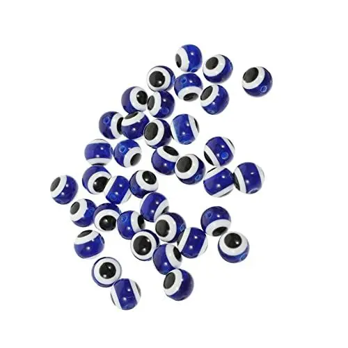 Produktbild: BELLIFFY 100 Stück Runde Perlen Aus Kunststoff Für Armbänder Schmuckanhänger Bunte Böser-blick-perlen Für Diy Halsketten
