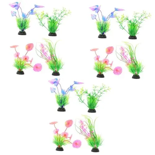 Produktbild: BELLIFFY Künstliche Aquariumpflanze Dekoration 12 Stück Wassergras Ornament Aquarium Pflanzen Für Aquarienlandschaft