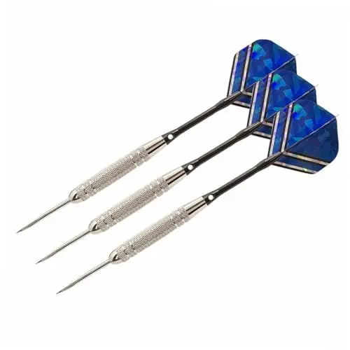 Produktbild: BELLIFFY 12stücke Teiliges Dart Set Mit Metallspitzen Tragbare Langlebige Für Zuhause Und Outdoor-aktivitäten Silber-schwarz