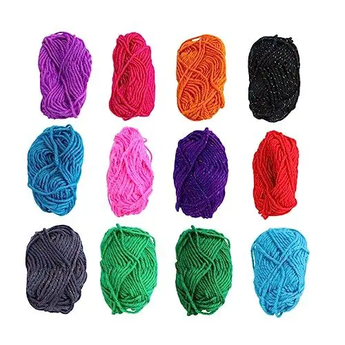 Produktbild: BELLIFFY Strickgarn-Set 12 Bunte Garne Für Häkel- Und Strickprojekte
