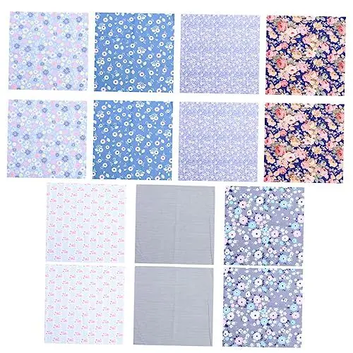 Produktbild: BELLIFFY 14St Stoff nähen Pillow Cases Pillowcases verkleidung Toy Quiltstoff Stoff basteln selber Machen Patchwork-Möbelstoff Stoff für Blumen bedruckter Stoff selber Machen Patchworkstoff