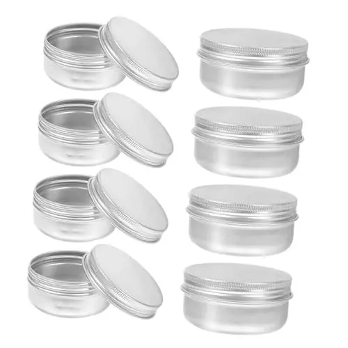 Produktbild: BELLIFFY Kosmetik Behälter Aus Aluminium Mit Deckel Wiederverwendbar Für Teeblätter Bonbons Gewürze Kompakt Und Platzsparend