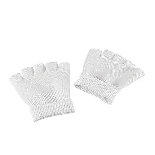 Produktbild: BELLIFFY 1 Paar 5 Zehen Gel Feuchtigkeitssocken Spa Socken Für Damen Mädchen Zehenspreizer Weiß
