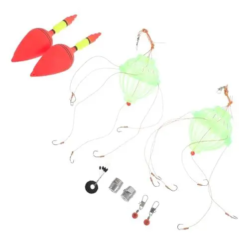 Produktbild: BELLIFFY Angeln Wirbel Tackle Kit Boje Angeln Float Tackle Set Weiche Künstliche Köder