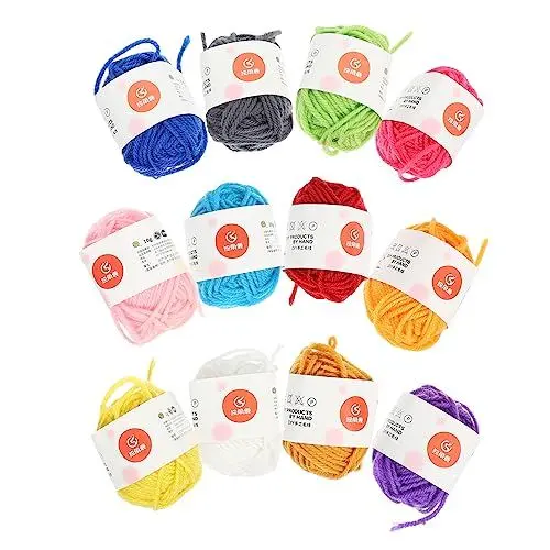 Produktbild: BELLIFFY 1 Satz Garn Gefärbte Häkelarbeit Stricken Häkeln Zubehör Strickzubehör Stricken Von Baumwollfäden Strick- Und Häkelbedarf Häkelzubehör Strickwolle Wattebällchen Häkeln Plastik