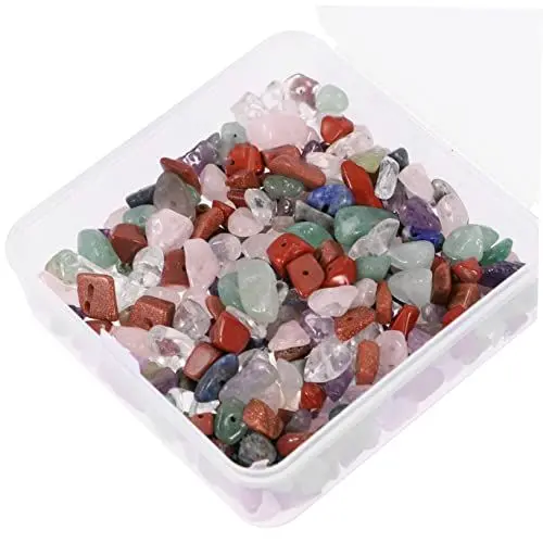 Produktbild: BELLIFFY 70g Boxed Unregelmäßige Zerkleinerte Steinperlen Naturschmuck Spacer Perlen Set